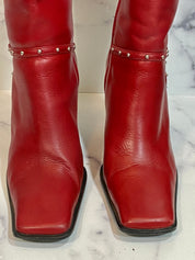 Motor Blaze red leather boots