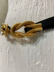 Leather & Gold Clasp Belt