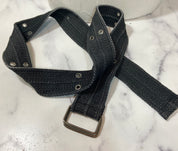 Vintage black woven Fabric Belt