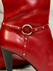 Motor Blaze red leather boots