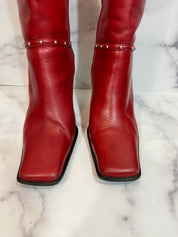 Motor Blaze red leather boots