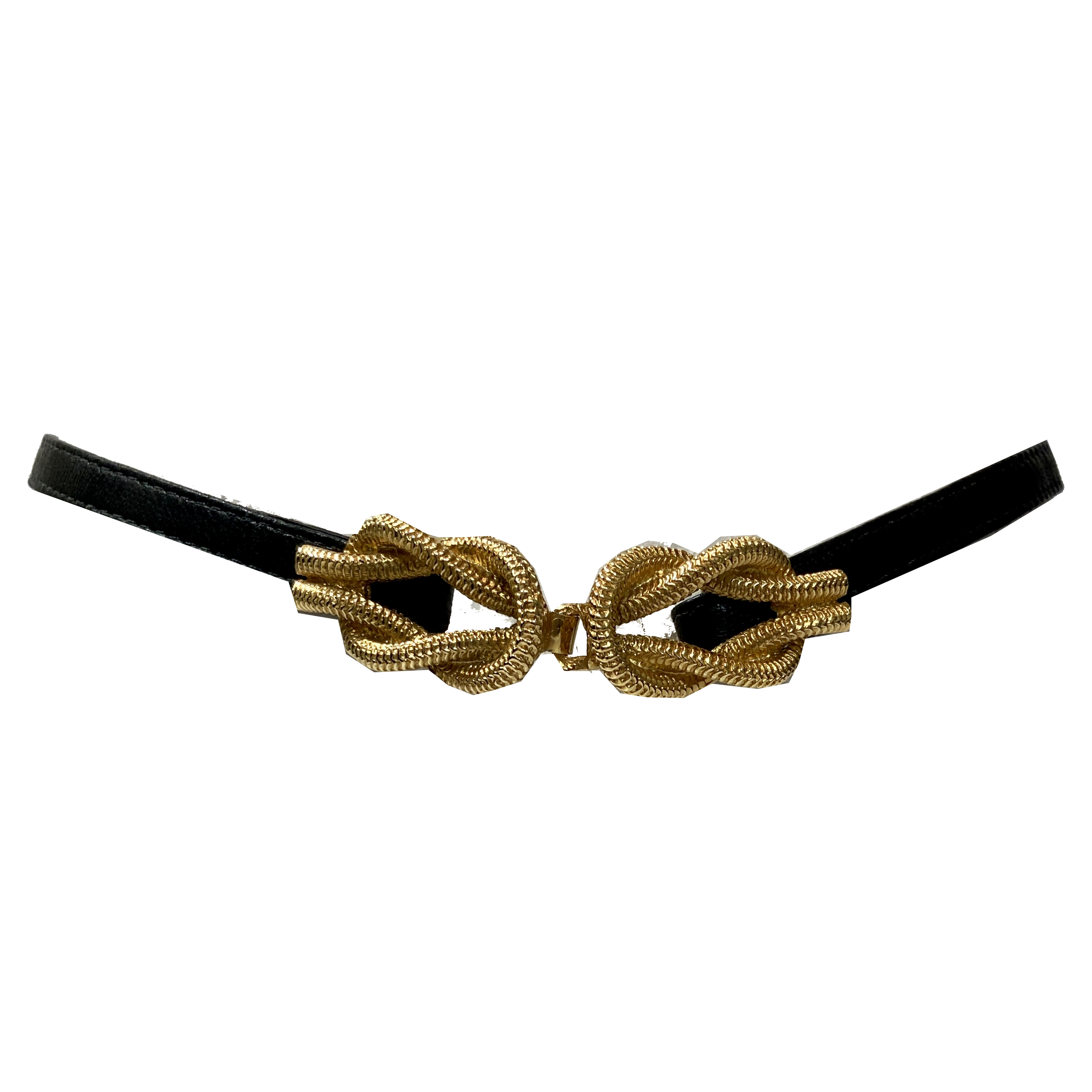 Leather & Gold Clasp Belt