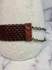 Brown reworked belt