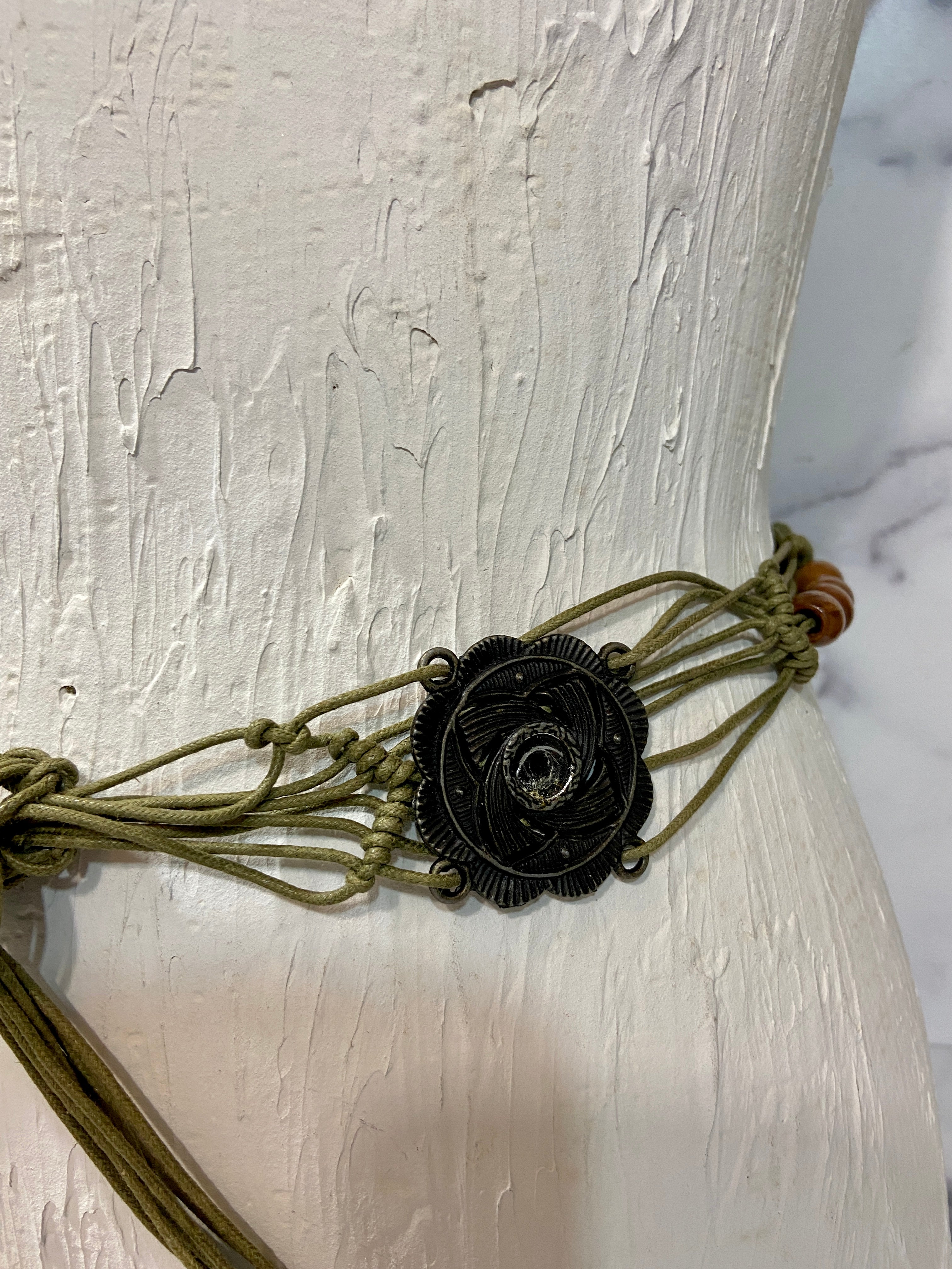 Vintage macrame belt