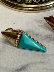 Gold and Turquoise Earrings