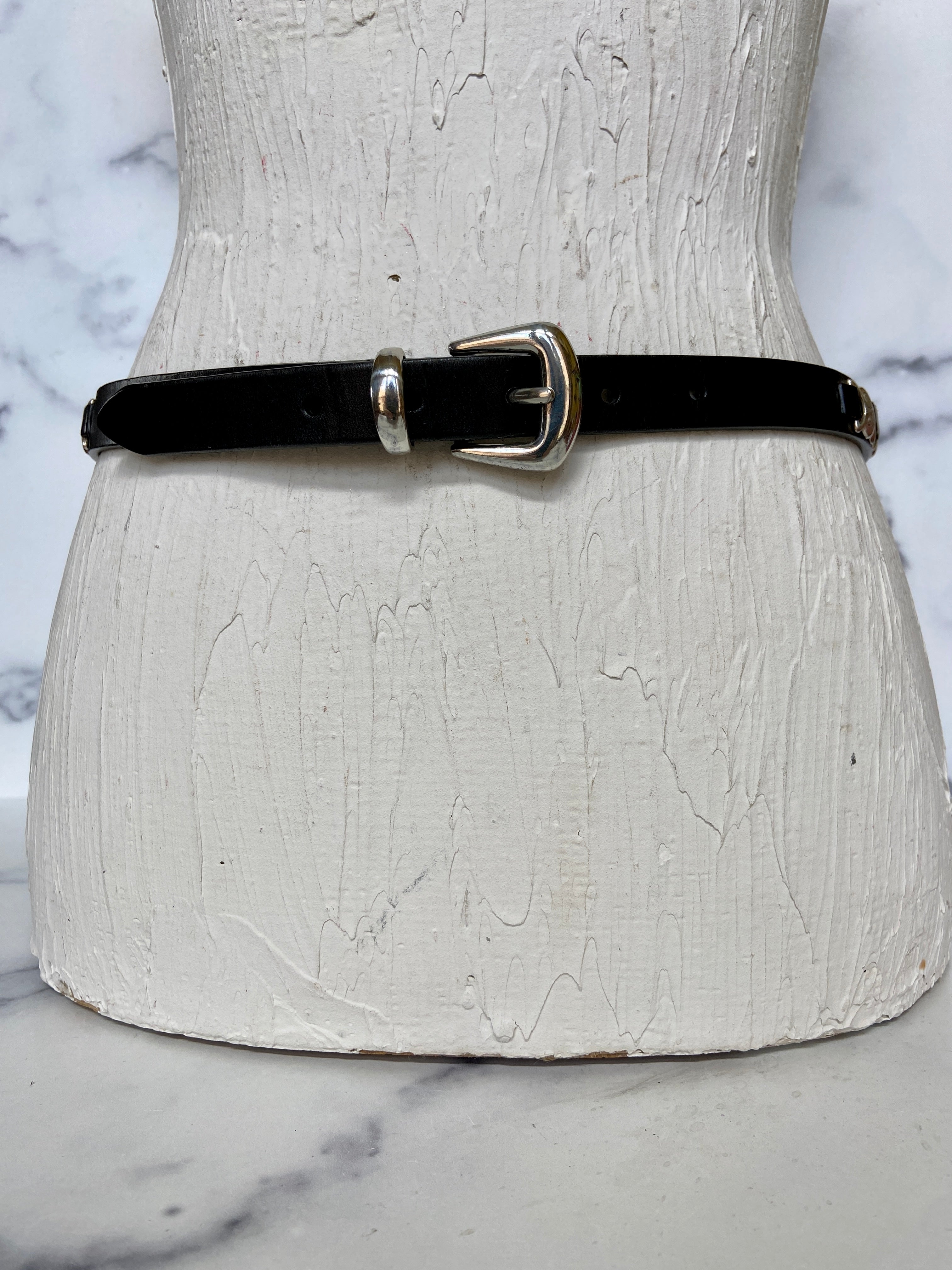 Black & silver belt