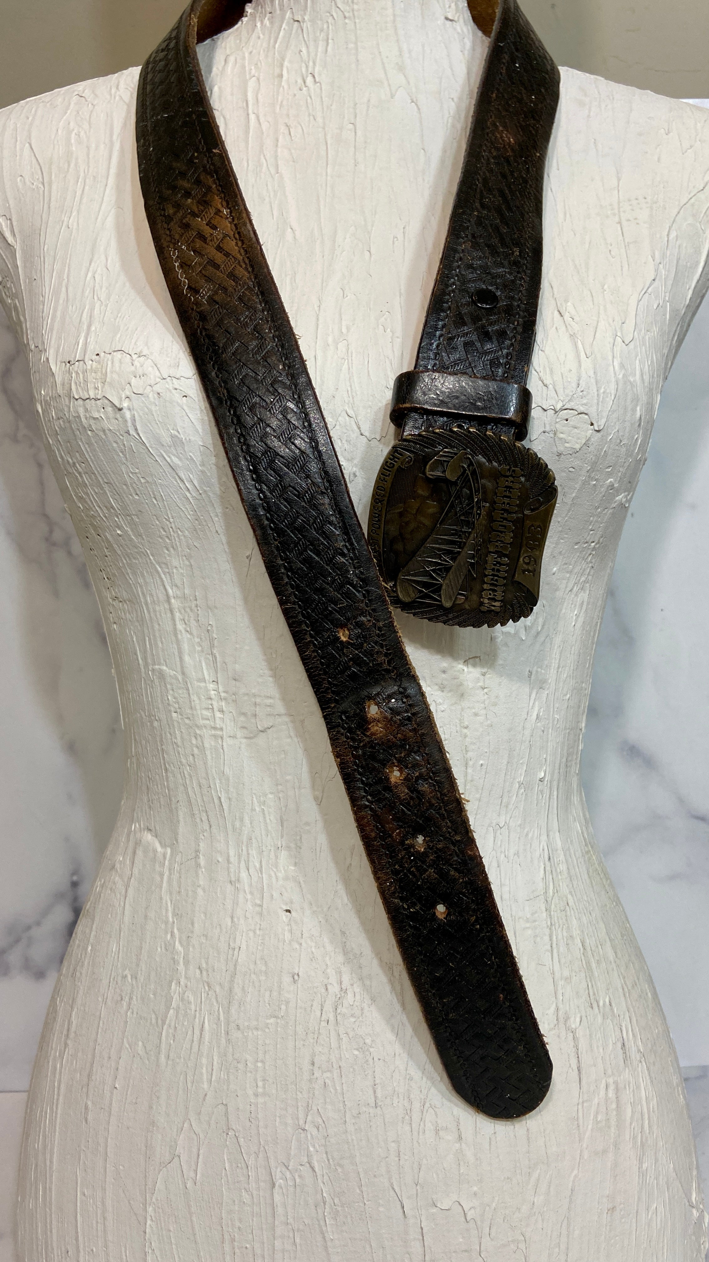 Vintage solid brass belt