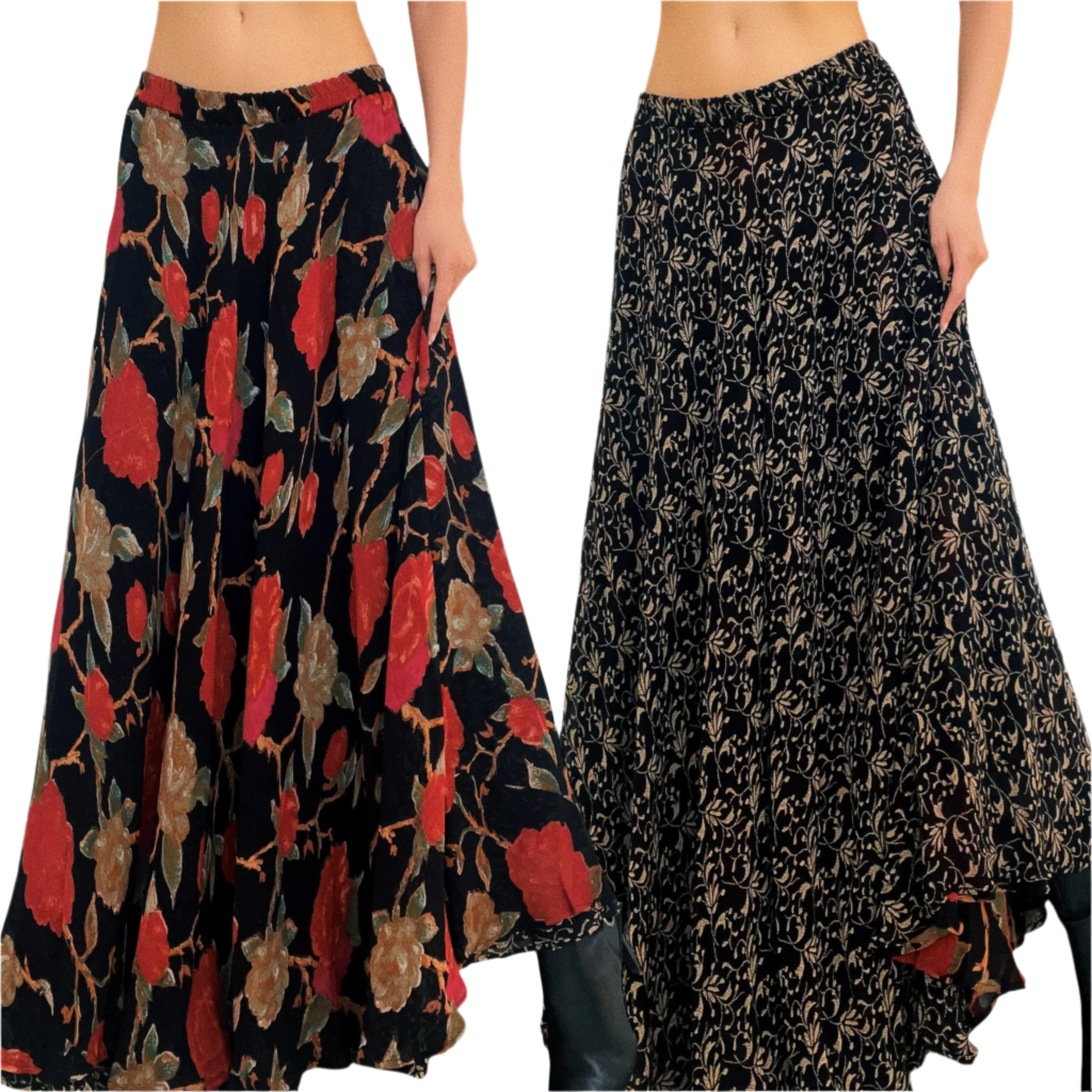 Reversible Floral Maxi Skirt (S)