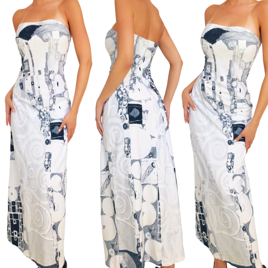 Rare Vintage Cosabella Graphic Maxi Dress (XS)