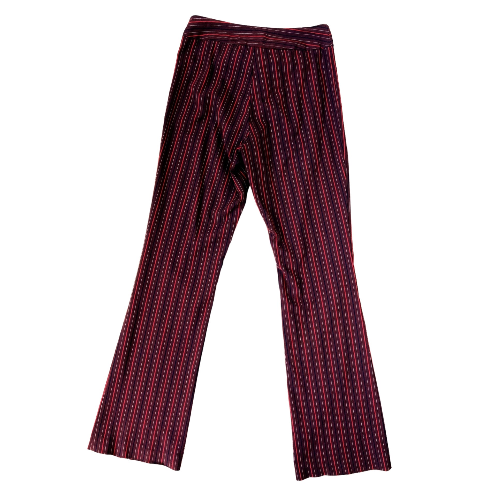 Vintage Caché Belted Pinstriped Pants (S)