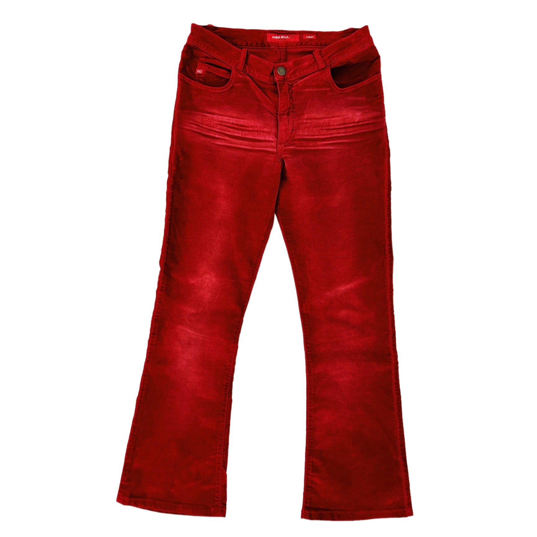 Red Velvety Miss Sixty Pants (S)