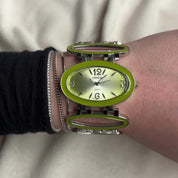 Groovy Lime Enamel Watch