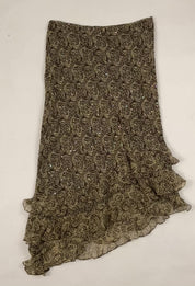 Embellished Silk Skirt Set (XL)