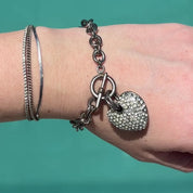 Heart Charm Toggle Bracelet