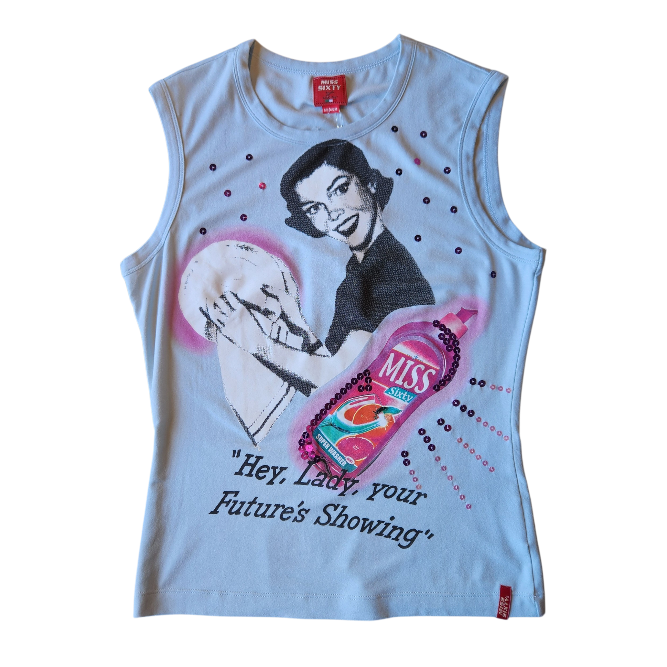 MISS SIXTY Sushi タンクトップ フリンジトップス Miss Sixty Sushi Tank Top - Tops - Catalog - Rhodora from €125
