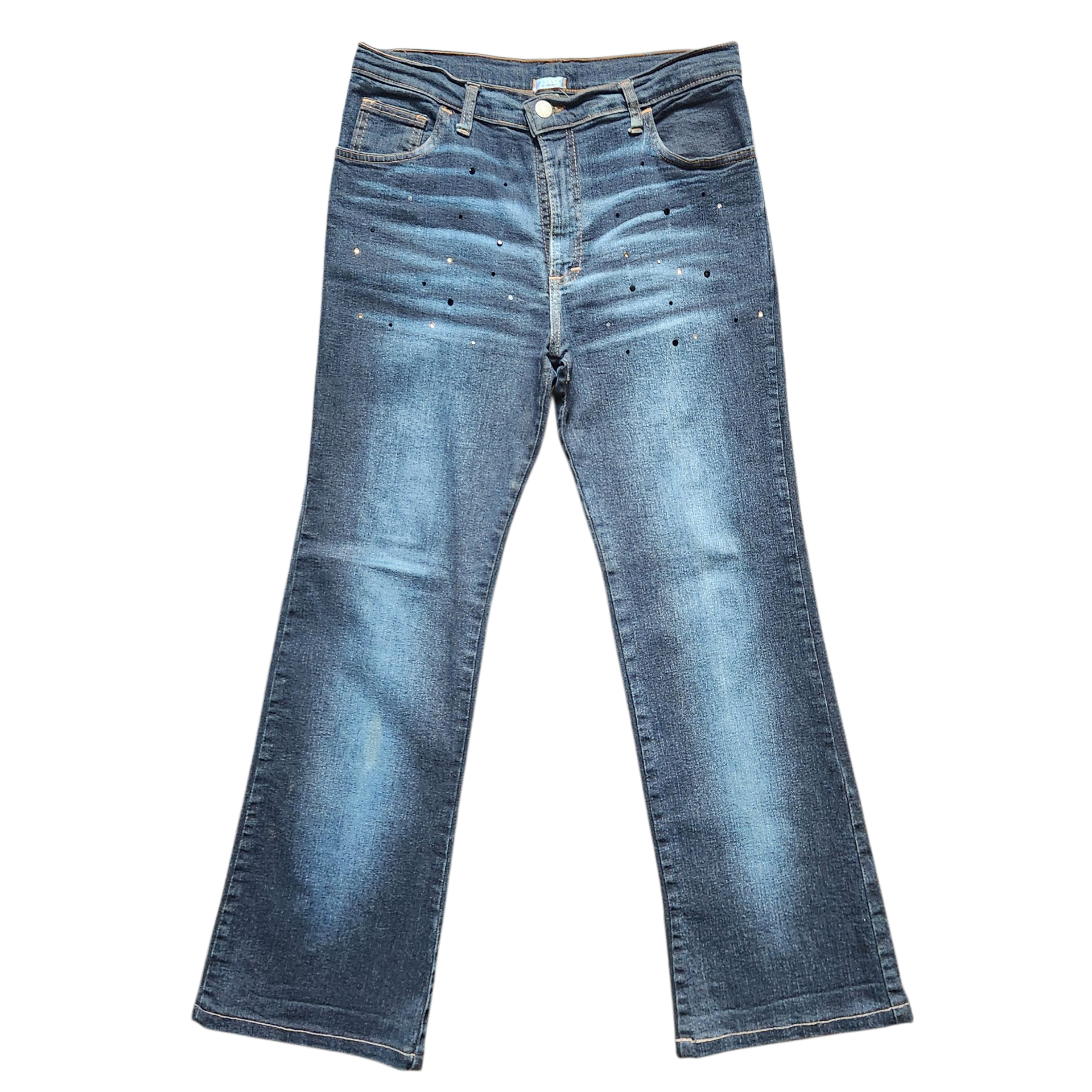 Dark Wash Bedazzled Denim Jeans