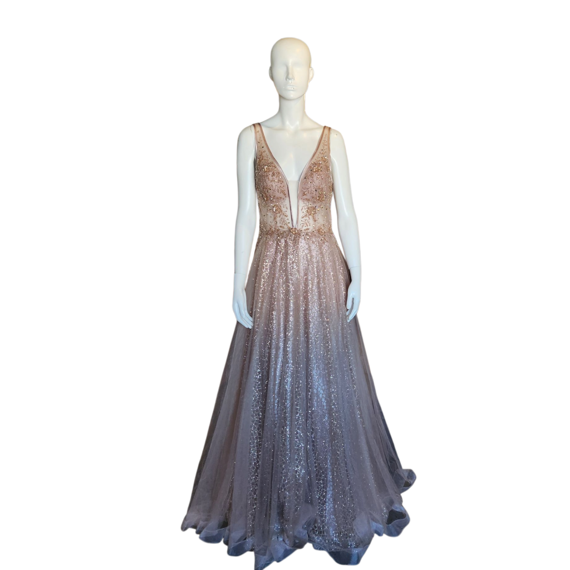 Sparkly Beaded Backless Formal Dress (M) Holy Thrift Sparkly Beaded Backless Formal Dress (M) Holy Thrift