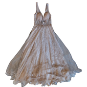 Sparkly Beaded Backless Formal Dress (M)