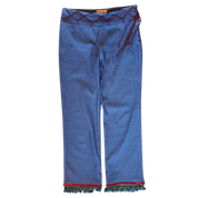 Italian Faux Denim Embellished Capris (S)