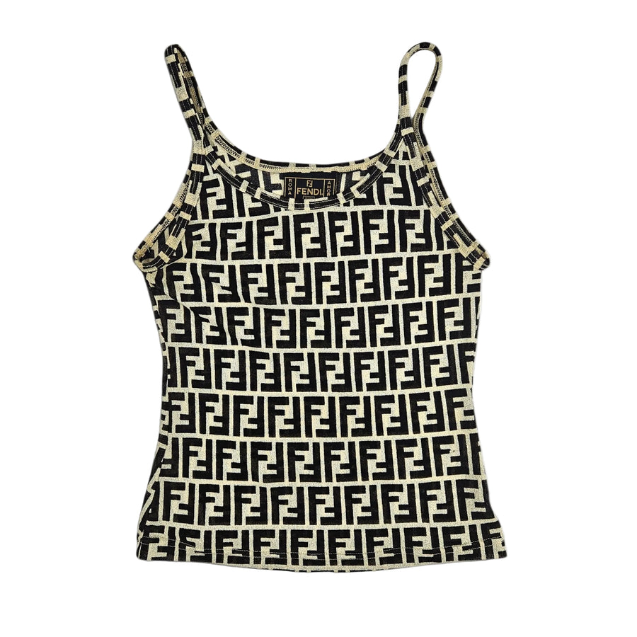 Vintage Fendi Zucca Monogram Cami Top Semi-Sheer (XS/S)