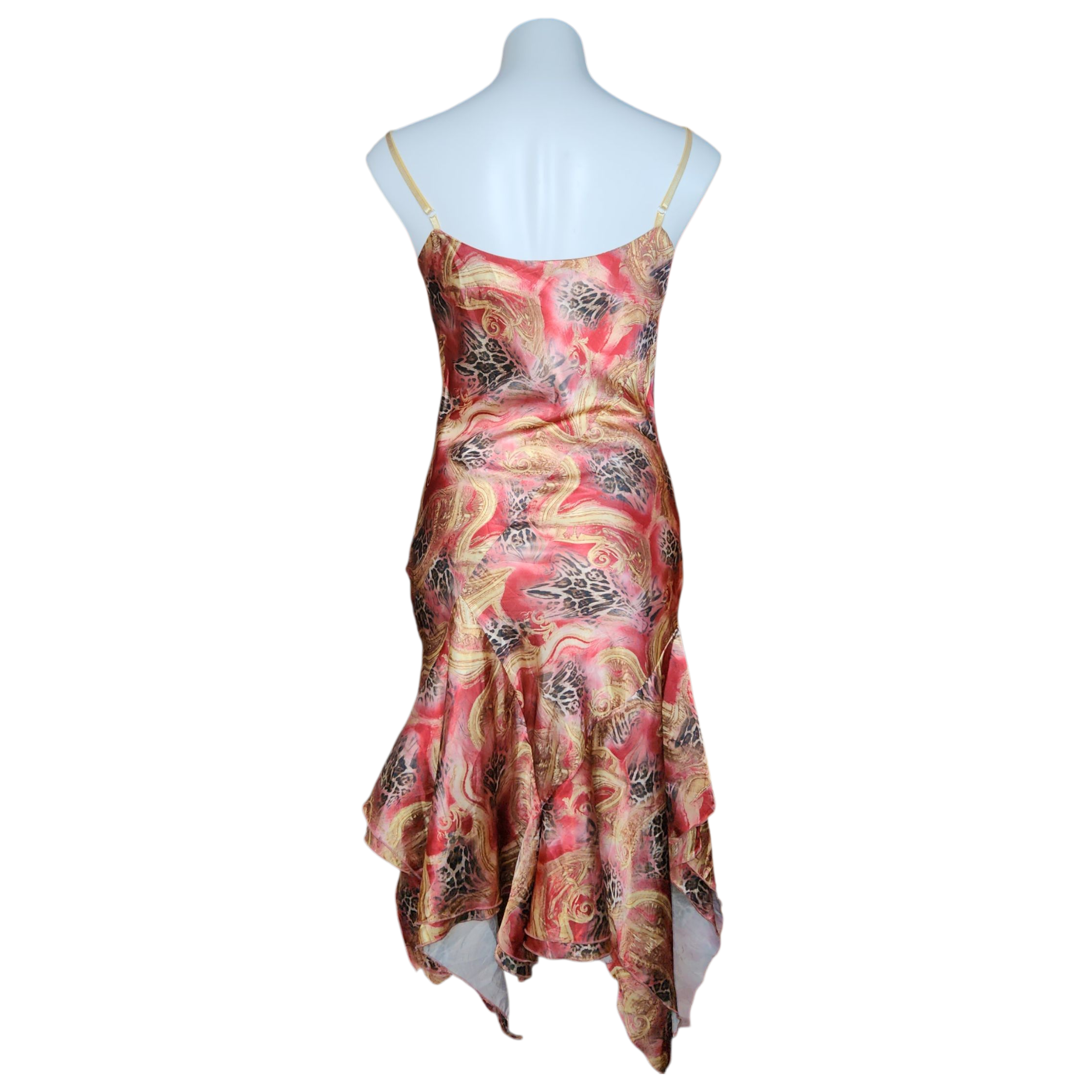 Floyd Red and Gold Midi Dress by Smith (M)