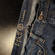 Y2K Dark Wash Studded Jeans (S)