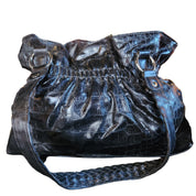 Black Feux-Alligator Chrome Bag