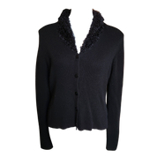 Cozy Black Knit Sweater (XL)