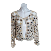 Off-white Floral Knit Sweater (L)