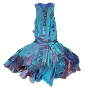Peacock Strapless Flutter Formal Dress (S)