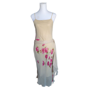 Y2K Sage Beaded Midi Dress(S)