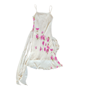 Y2K Sage Beaded Midi Dress(S)
