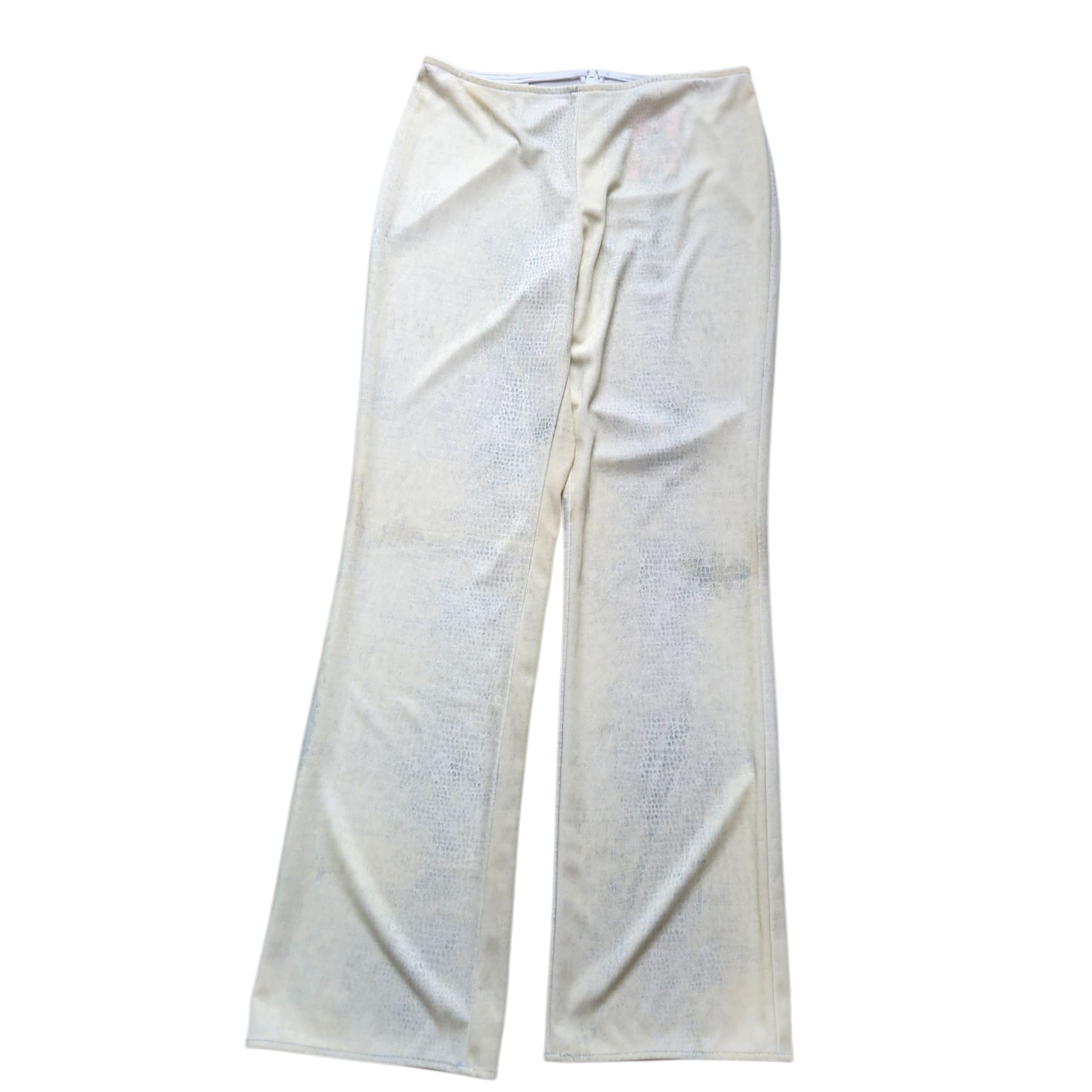 Snakeskin Printed Flare Pants