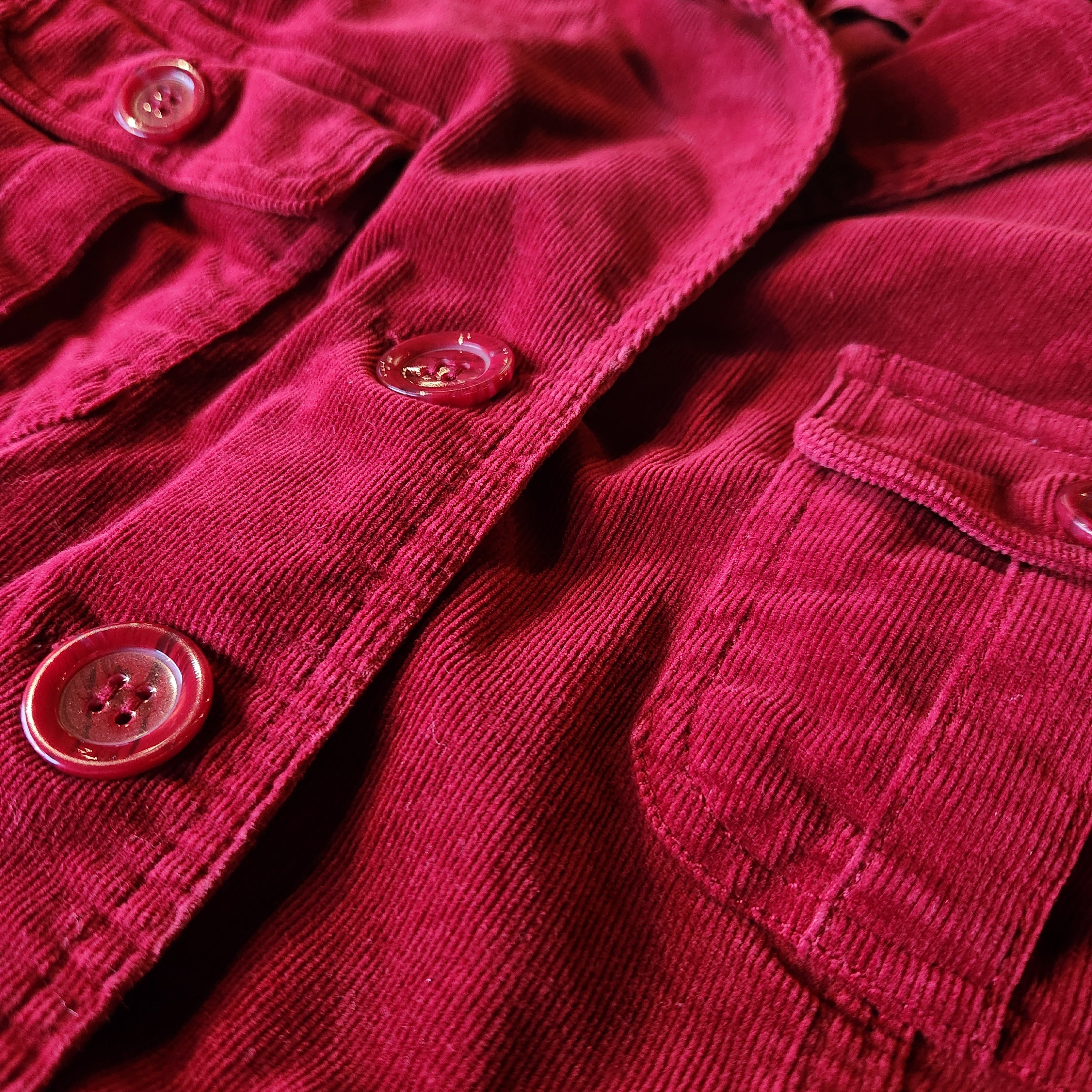 Deep Red Corduroy Jacket (XL)