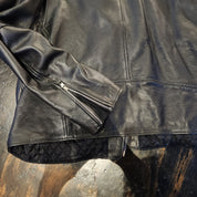 Asymmetrical Zip Leather Jacket (M-L)