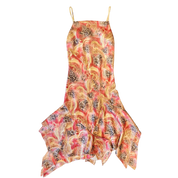 Floyd Red and Gold Midi Dress by Smith (M)