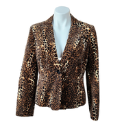 90s Velvet Cheetah Blazer (M)