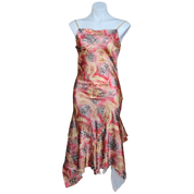 Floyd Red and Gold Midi Dress by Smith (M)