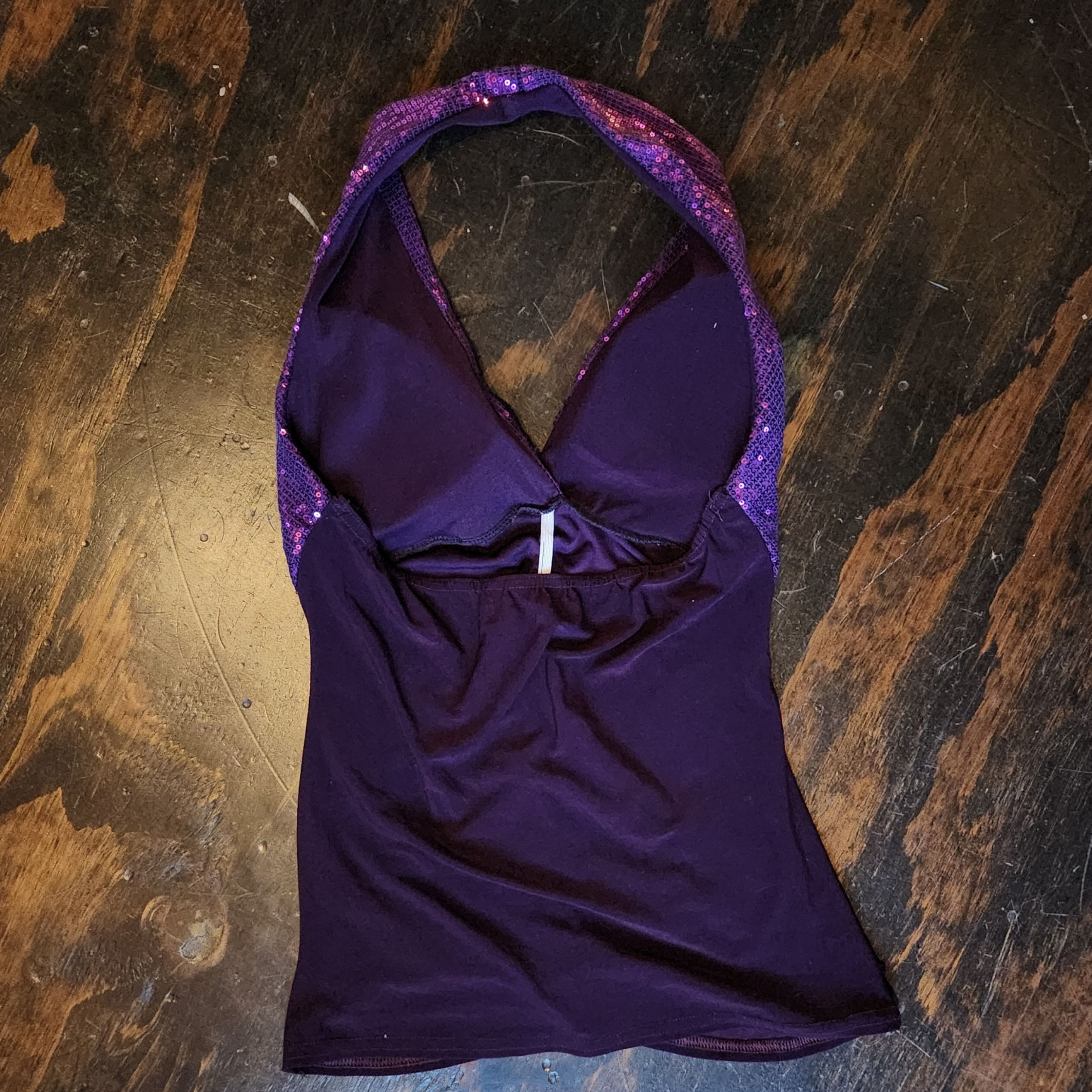 Purple Sequin Super Mini Dress (XS)