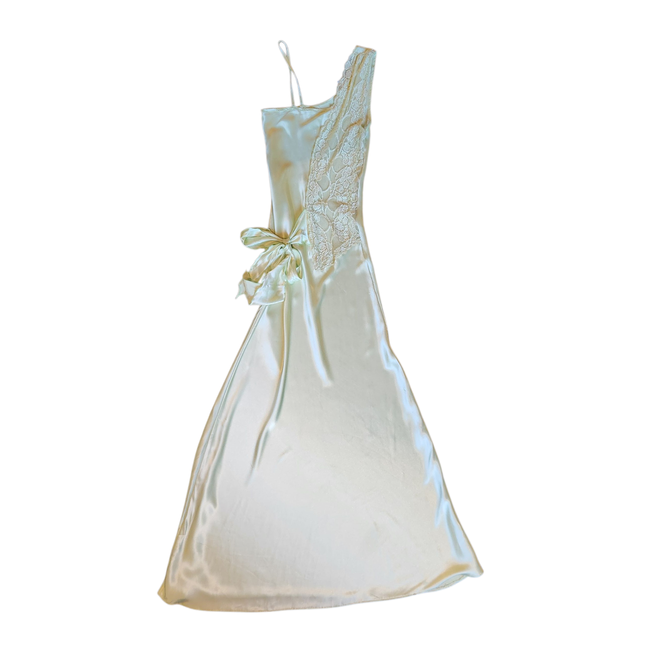 Silky Sherbet Green Maxi Dress (XS)