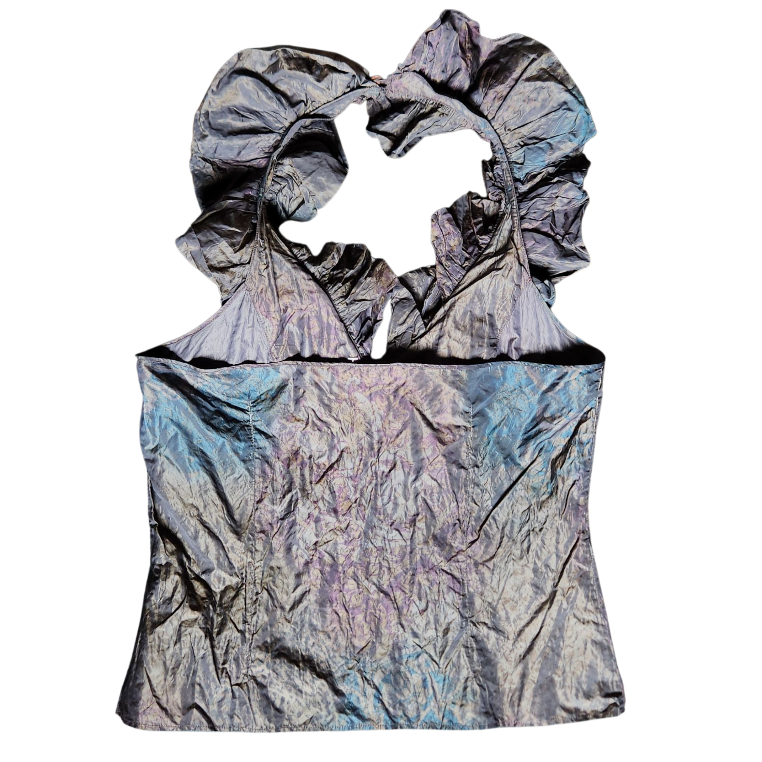 Anne Fontaine Ruffle Halter Top (M)