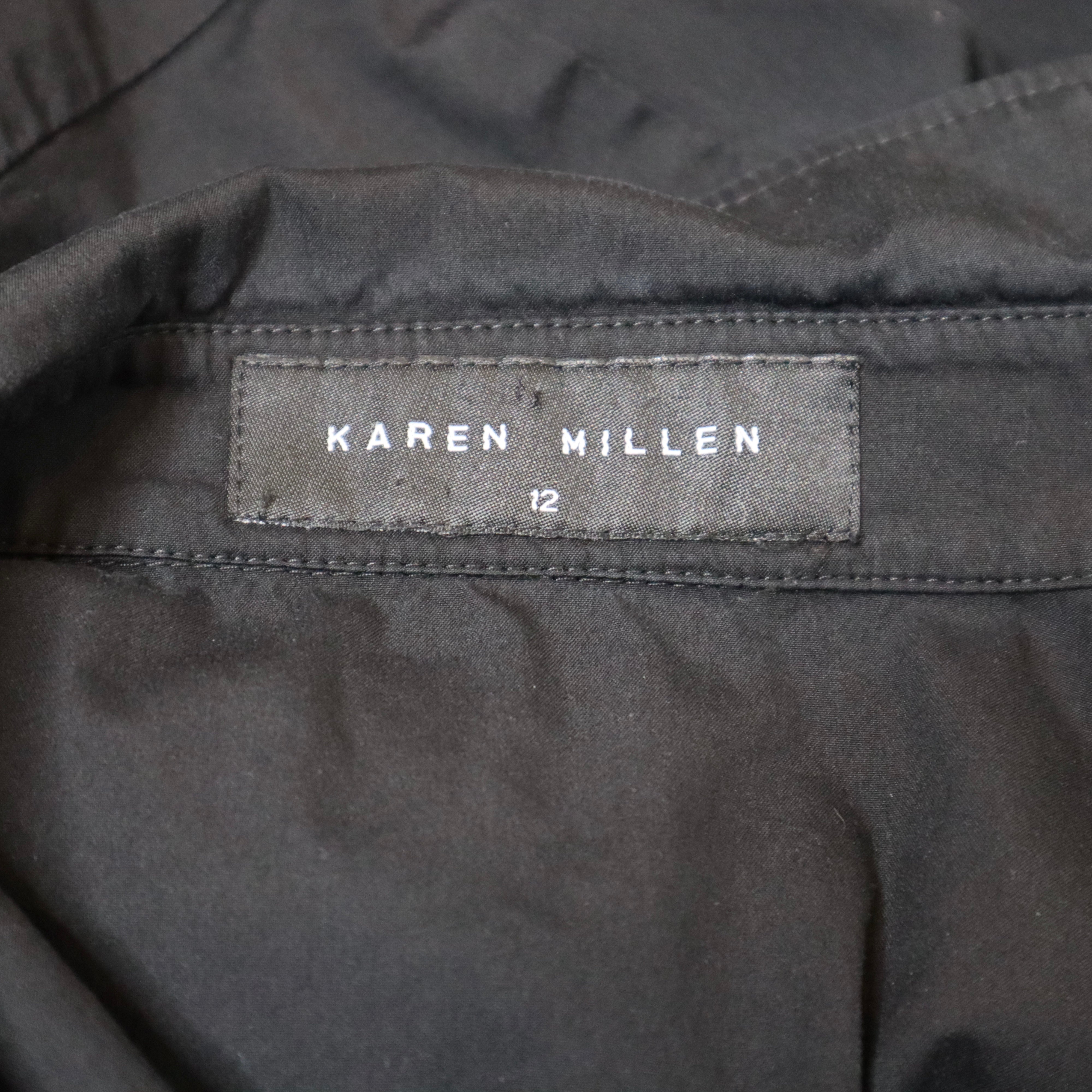 Vintage Y2K Karen Millen Black Blouse (Medium)