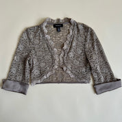 00s grey lace sequin bolero (S-L)