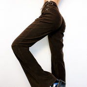 90s Brown Lace Up Pants