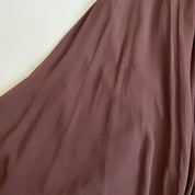 00s brown silk babydoll dress (L)