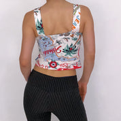 Vintage 90's DKNY Florida Vacation Graphic Halter