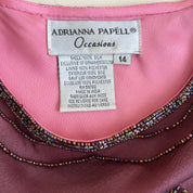 00s Pink beaded silk tank (XL)