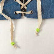 lace up chambray - extra small