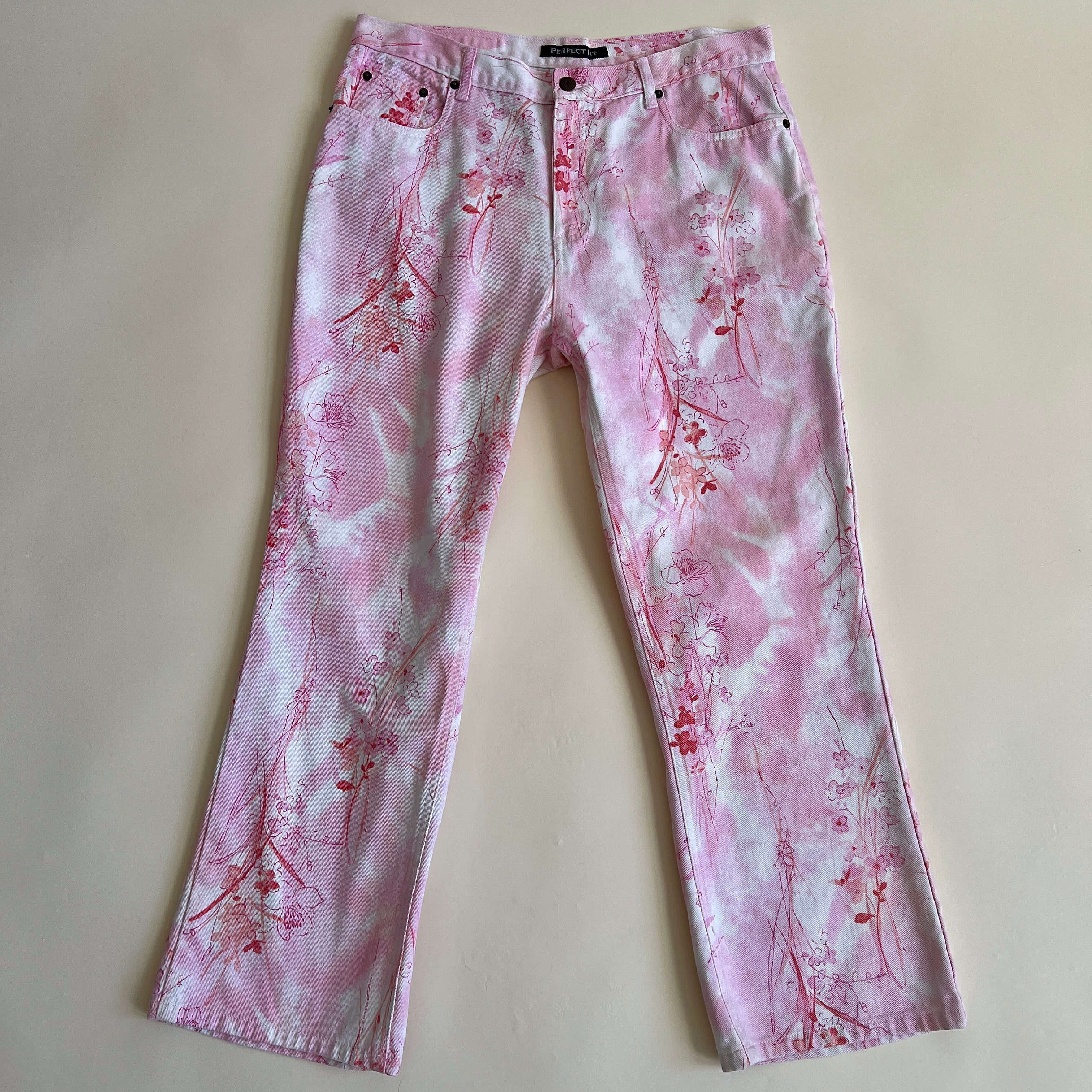 00s cherry blossom jeans (XL)
