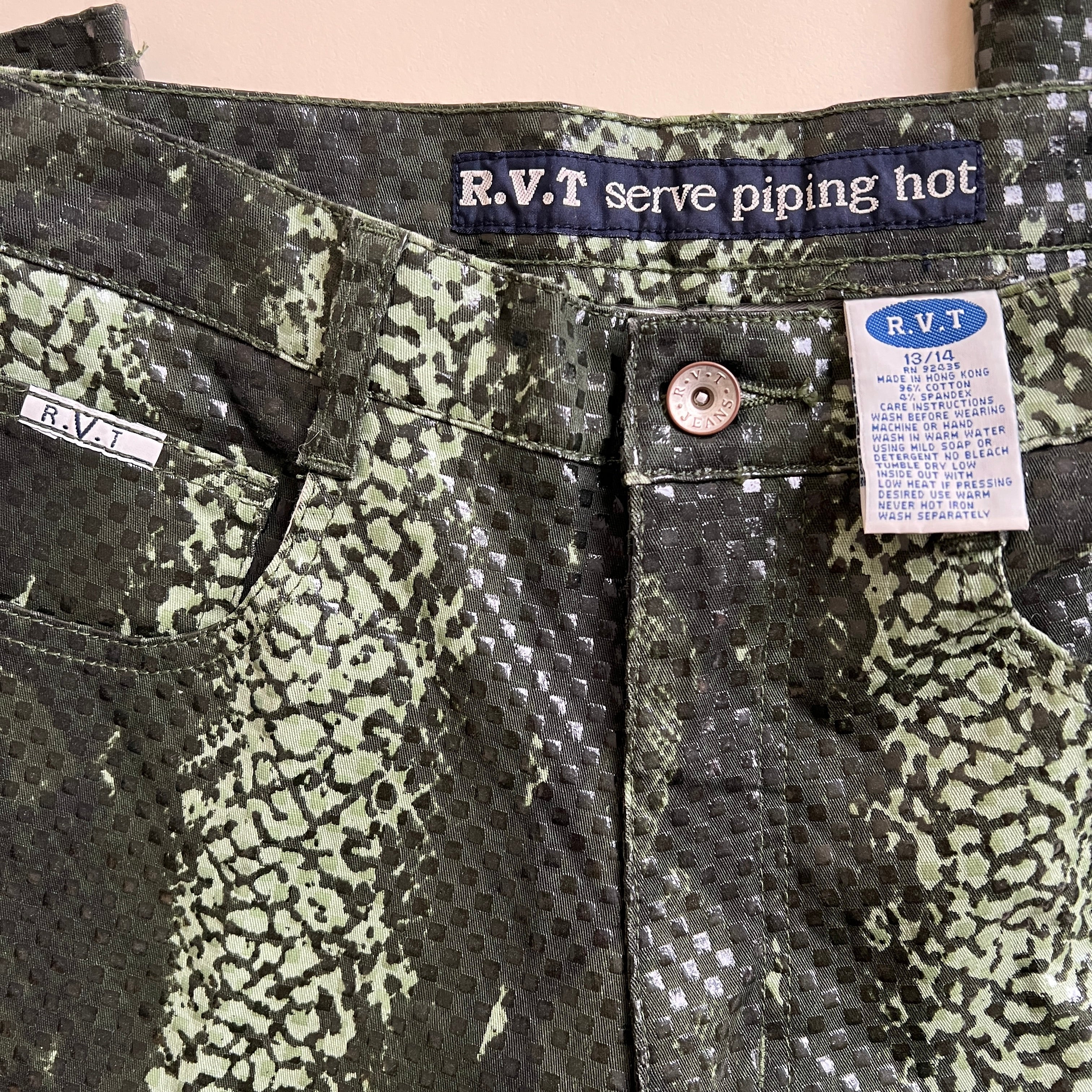 Vintage 90s faux snakeskin pant - L